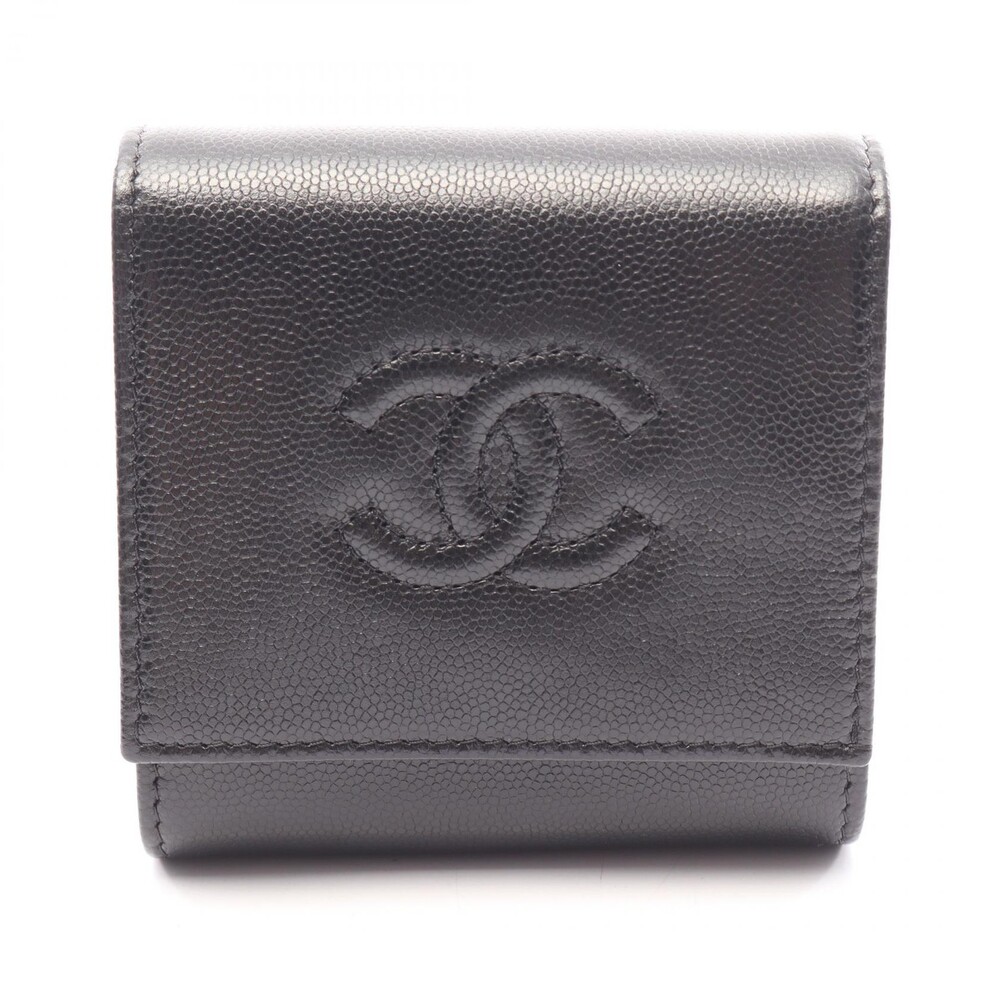 Chanel Coco Mark Bi-Fold Wallet Grained #338844C11B